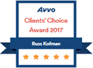 AVVO Clients' Choice Award 2017 Russ K.